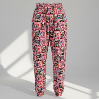 Sweat fabric Big eyes design C digital print