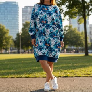 Sweat fabric Flower galaxy design B digital print