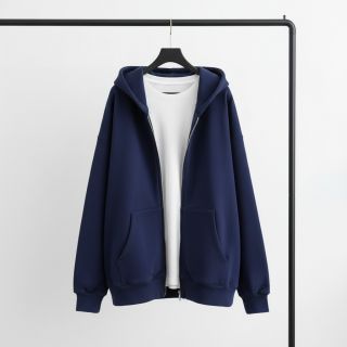 Sweat fabric DENIM dark blue