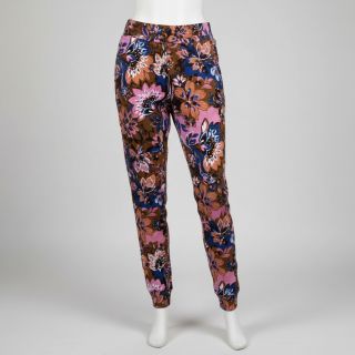 Sweat fabric Flowers Mici brown digital print