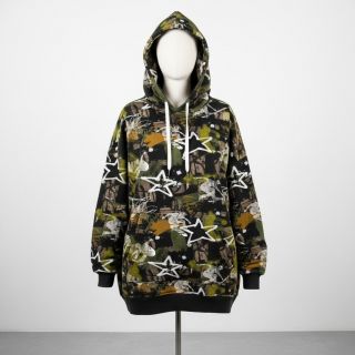 Sweat fabric Graffiti army green digital print