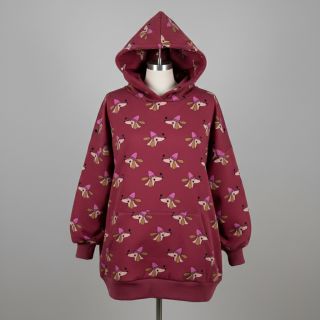 Sweat fabric Dogs and hearts red