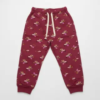 Sweat fabric Dogs and hearts red