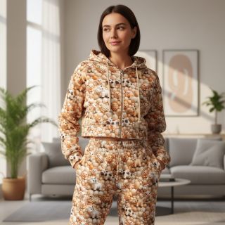 Sweat fabric Cutie pies design B digital print