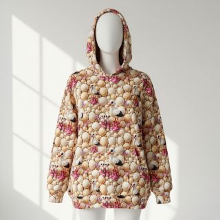 Sweat fabric Cutie pies design C digital print