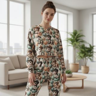 Sweat fabric Happy horse design B digital print