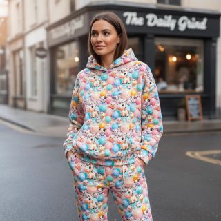 Sweat fabric Happy horse design A digital print