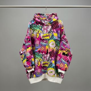 Sweat fabric Manga fuchsia digital print