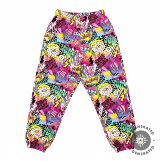Sweat fabric Manga fuchsia digital print
