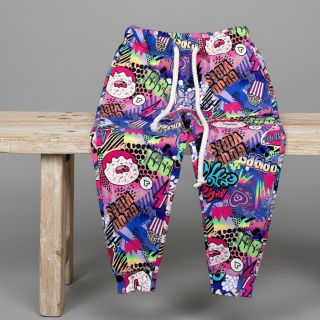 Sweat fabric Manga cobalt digital print