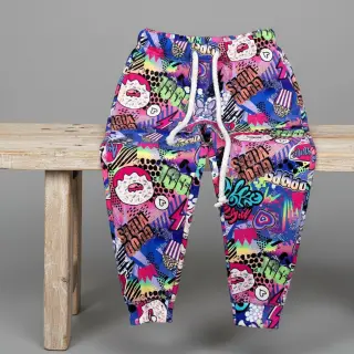 Sweat fabric Manga cobalt digital print