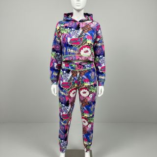 Sweat fabric Manga cobalt digital print