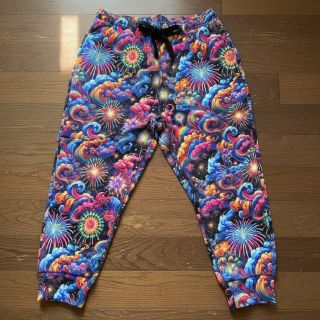 Sweat fabric Fire works design E digital print