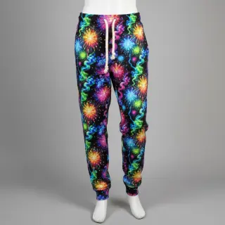 Sweat fabric Fire works design C digital print