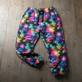 Sweat fabric Fire works design A digital print