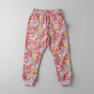 Sweat fabric Abstract flowers pink digital print