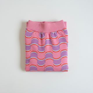 Sweat fabric Abstract flowers wave purple digital print