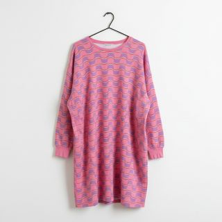 Sweat fabric Abstract flowers wave purple digital print