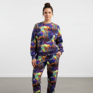 Sweat fabric Fantasy planets digital print