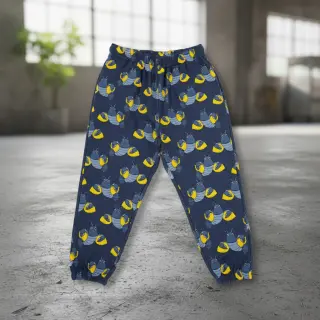 Sweat fabric Cool lobsters blue