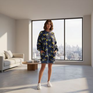 Sweat fabric Cool lobsters blue