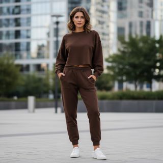 Jogging sweat JOGGING dark brown