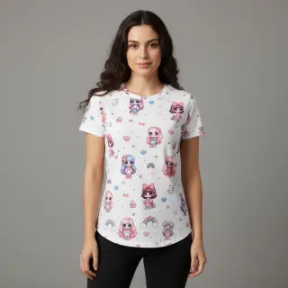 Jersey Dolls white digital print