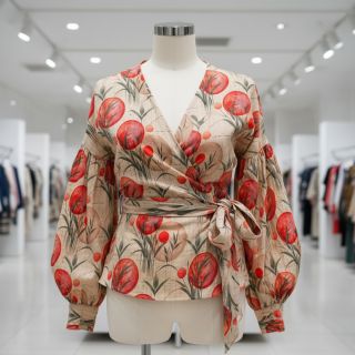 Jersey VISCOSE Enjoy The Silence red digital print