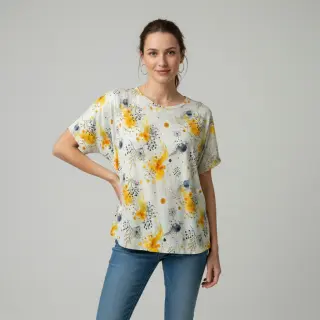 Jersey VISCOSE Soothing Fields yellow digital print