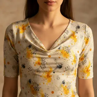 Jersey VISCOSE Soothing Fields yellow digital print