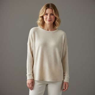 Jersey Cotton-Linen WAFFLE SIMPLY NATURAL