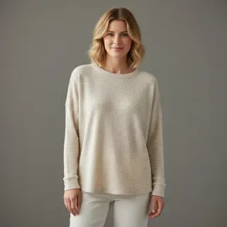 Jersey Cotton-Linen WAFFLE SIMPLY NATURAL