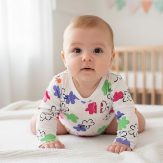 Jersey Flower prints white