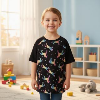 Jersey Unicorns parade black digital print