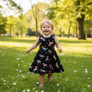 Jersey Unicorns parade black digital print