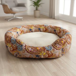 Faux fur Paisley digital print