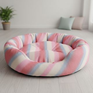 Faux fur Rainbow diagonal stripe