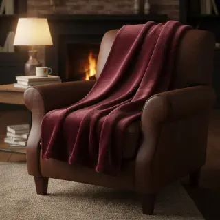 Faux fur SMOOTH bordeaux