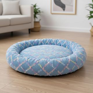 Faux fur with Tule MULTI blue shadow