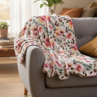 Faux fur Flower multicolour