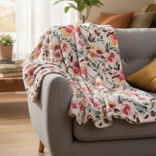 Faux fur Flower multicolour