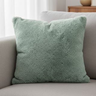 Faux fur LUREX SILVER old green
