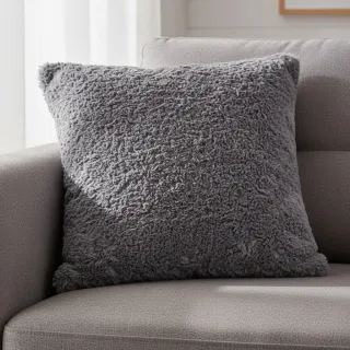 Faux fur Curly grey