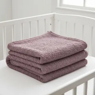 Faux fur Curly mauve