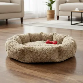 Faux fur Curly beige