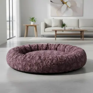 Faux fur aubergine
