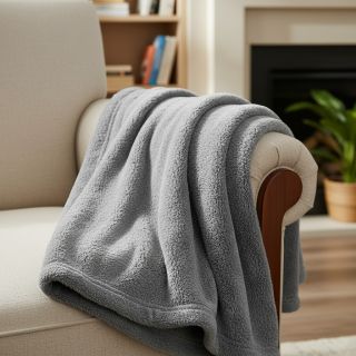 Faux fur LUREX SILVER grey