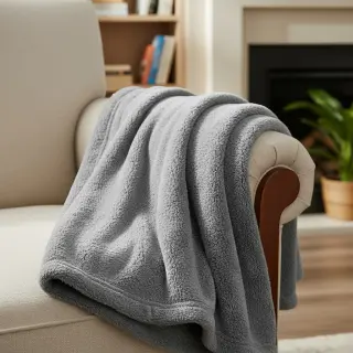 Faux fur LUREX SILVER grey