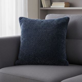 Faux fur LUREX SILVER navy