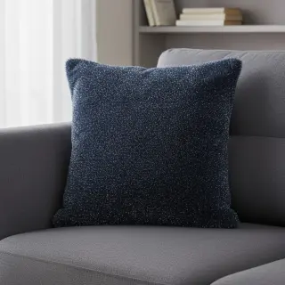 Faux fur LUREX SILVER navy